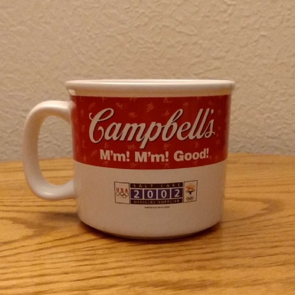 Campbell's Limited Edition U.S. Olympic Soup Mug "Bobsledders" 2 In Series Of 4